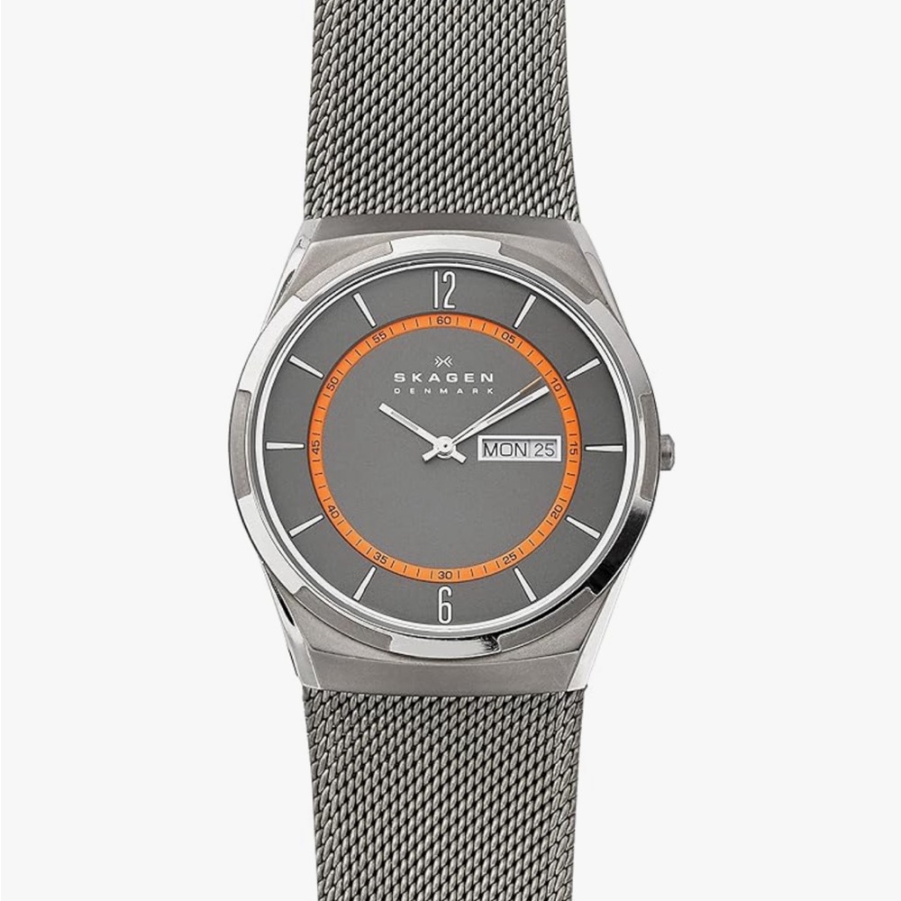 SKAGEN Men's Stainless Steel and Mesh Watch // (Retail cost is $186!)